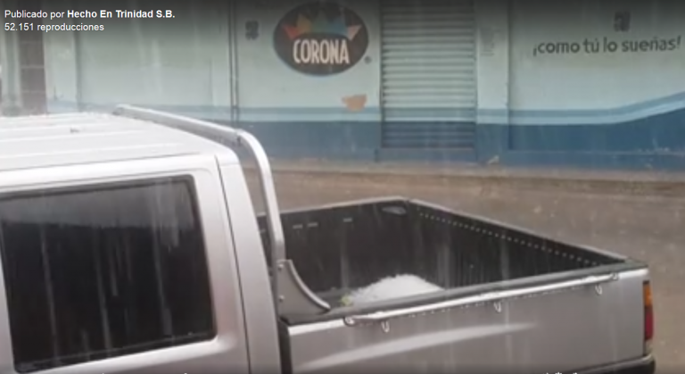 VIDEO | Cae gran cantidad de Granizo en Trinidad, Santa Bárbara
