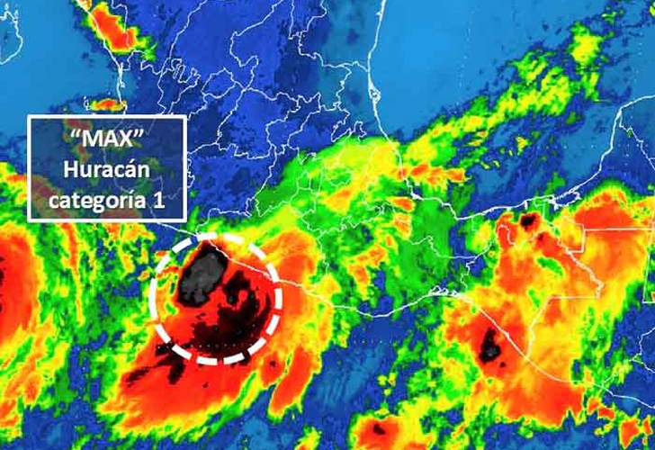 Huracán Max se forma en el Pacífico frente a sur de México